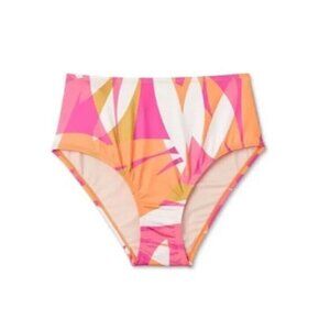 Kona Sol Womens Plus Size 2X 20-22 Abstract Print High Waist Bikini Bottoms 599